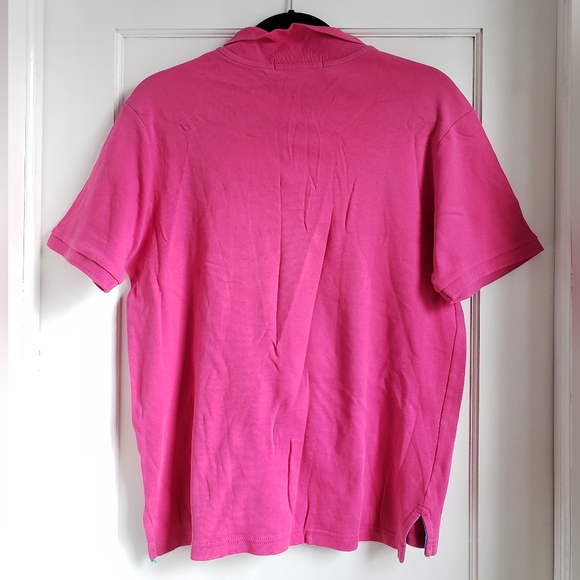 Pink Polo Shirt, Men's U.S. Polo Assn. T-shirt in Fucsia Color, Size S - Picture 3 of 8